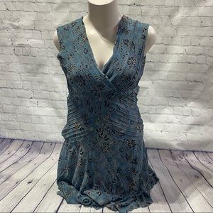 Jones New York blue v-neck dress